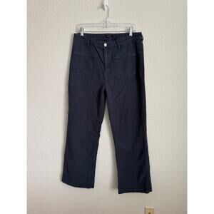 Quince Women Pants 14 French Terry Wide Leg Dark Deep Navy